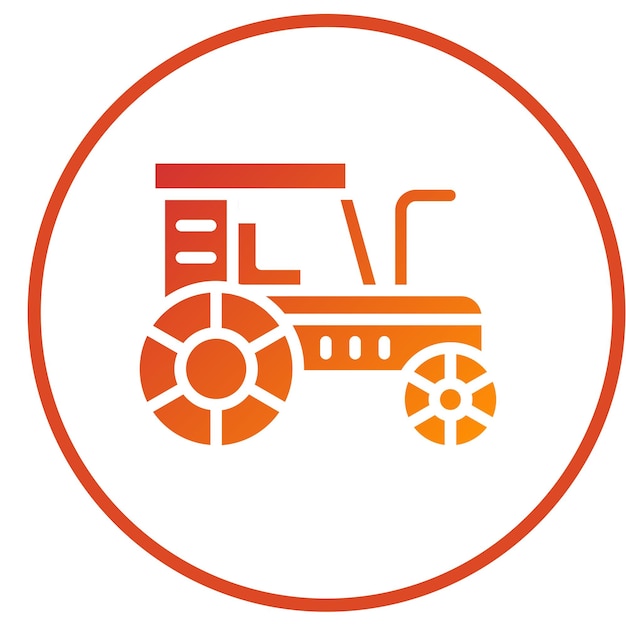 Estilo del icono del tractor de diseño vectorial