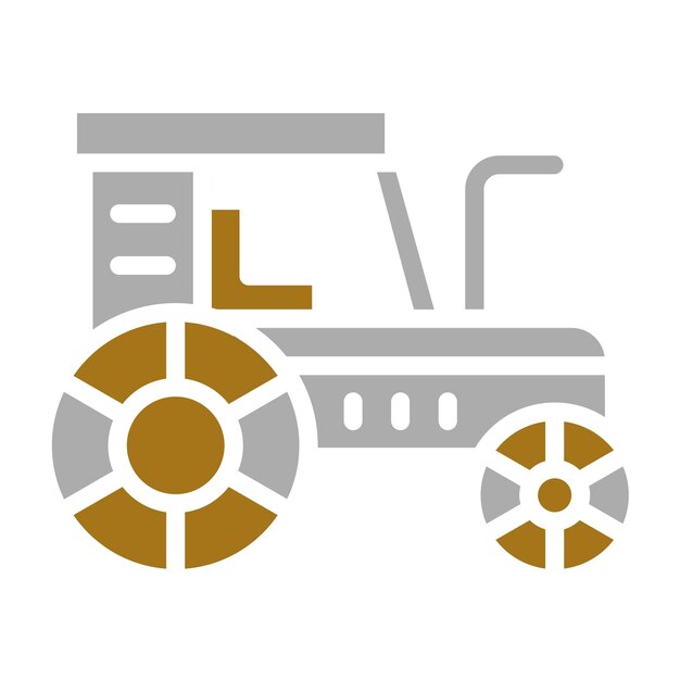 Estilo del icono del tractor de diseño vectorial