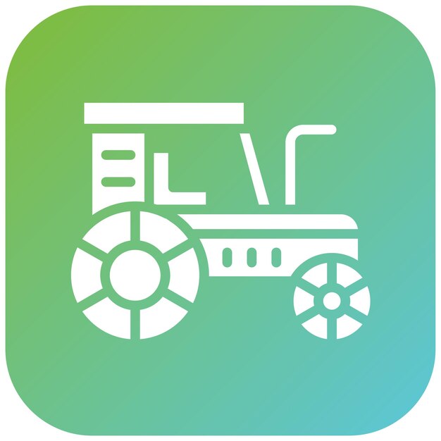 Estilo del icono del tractor de diseño vectorial