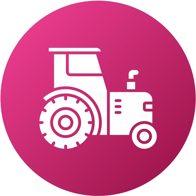 Estilo del icono del tractor de diseño vectorial
