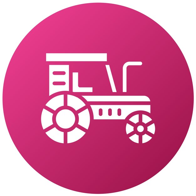 Estilo del icono del tractor de diseño vectorial