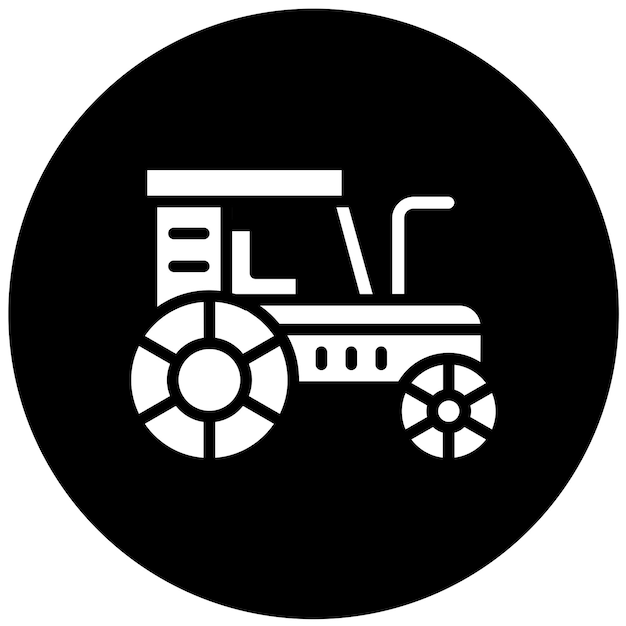 Estilo del icono del tractor de diseño vectorial