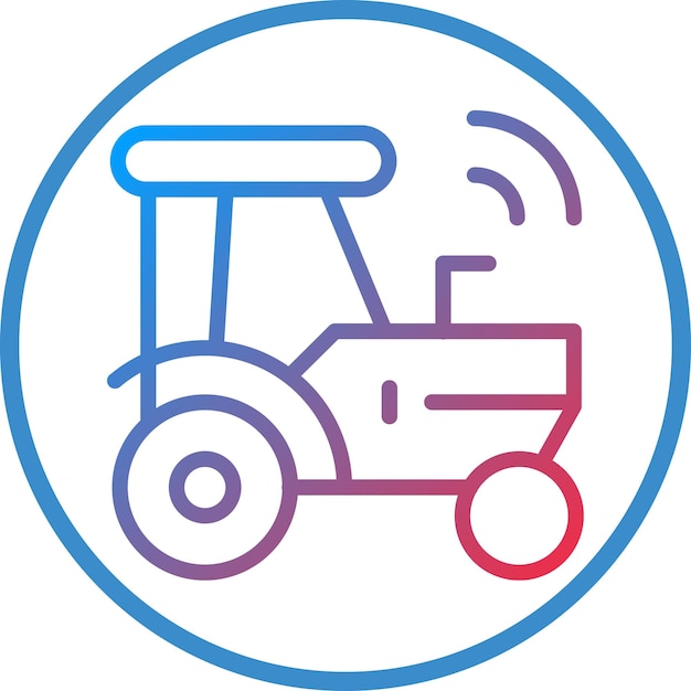 Estilo del icono del tractor inteligente de diseño vectorial
