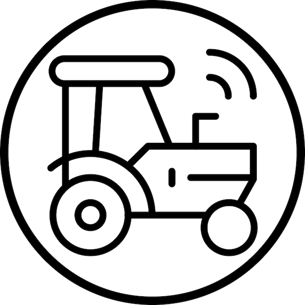 Estilo del icono del tractor inteligente de diseño vectorial
