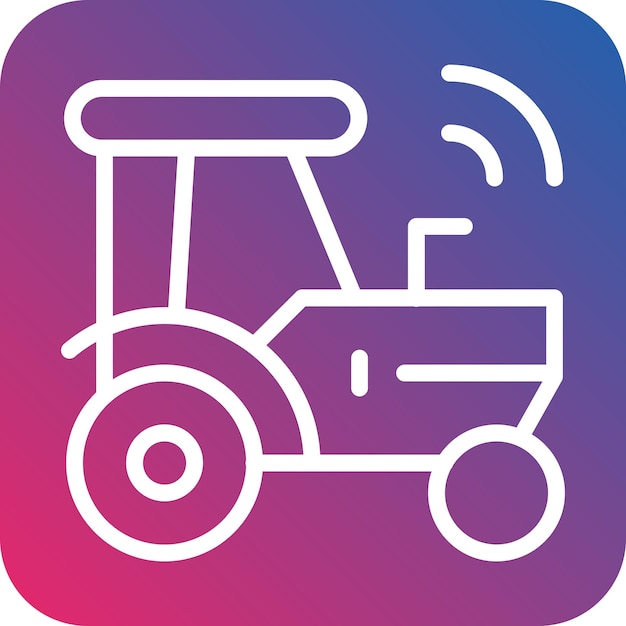 Estilo del icono del tractor inteligente de diseño vectorial