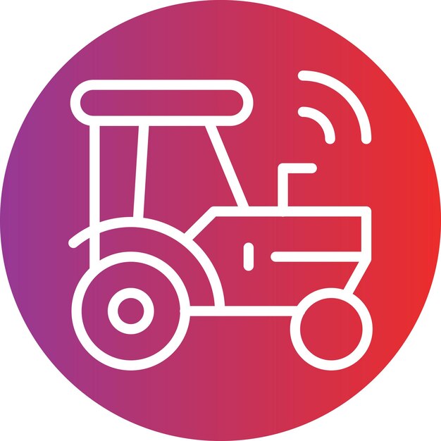 Estilo del icono del tractor inteligente de diseño vectorial