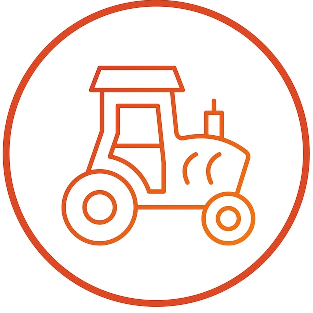 Estilo del icono del tractor