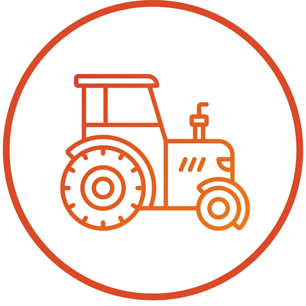 Estilo del icono del tractor