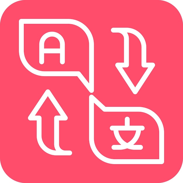 Estilo de icono del traductor de diseño vectorial
