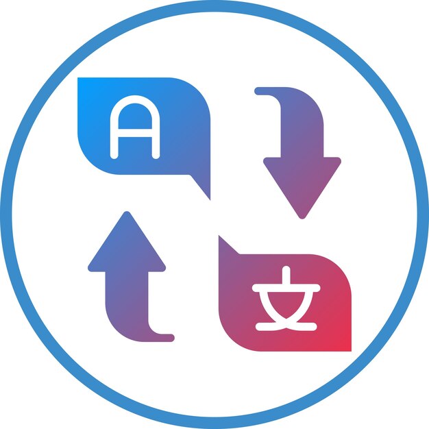 Estilo de icono del traductor de diseño vectorial