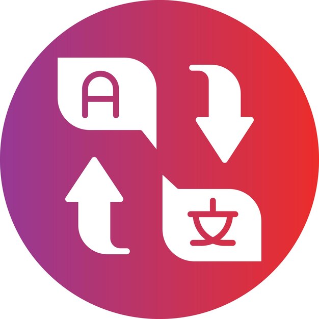 Estilo de icono del traductor de diseño vectorial
