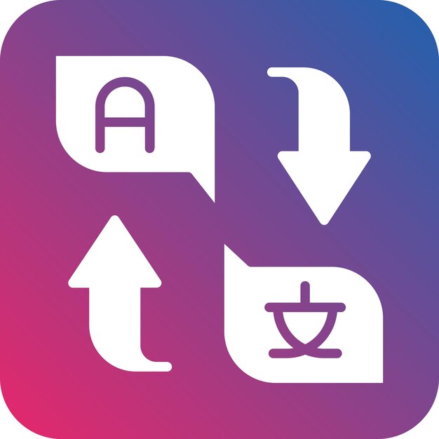 Vector estilo de icono del traductor de diseño vectorial