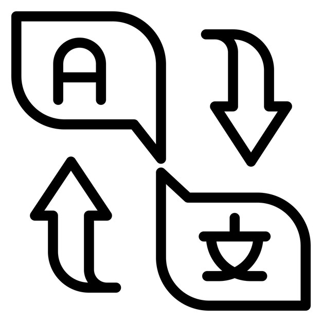 Estilo de icono del traductor de diseño vectorial