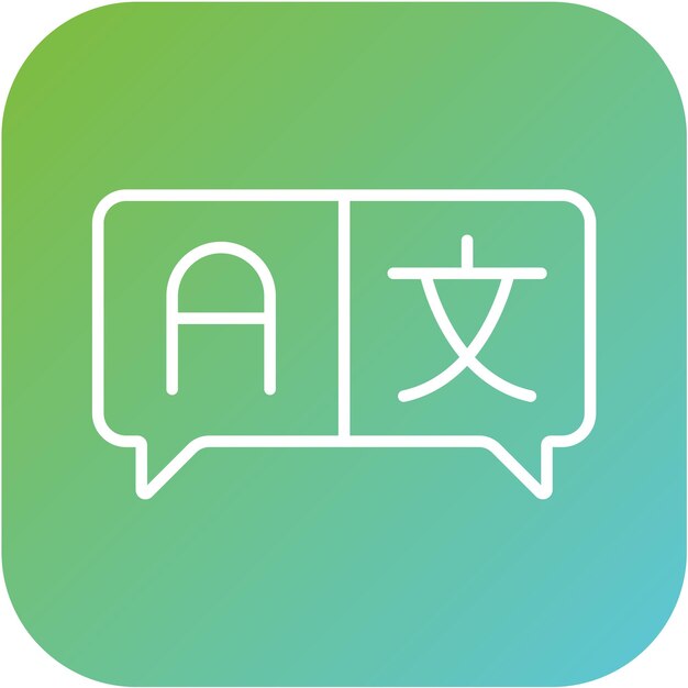 Estilo de icono del traductor de diseño vectorial