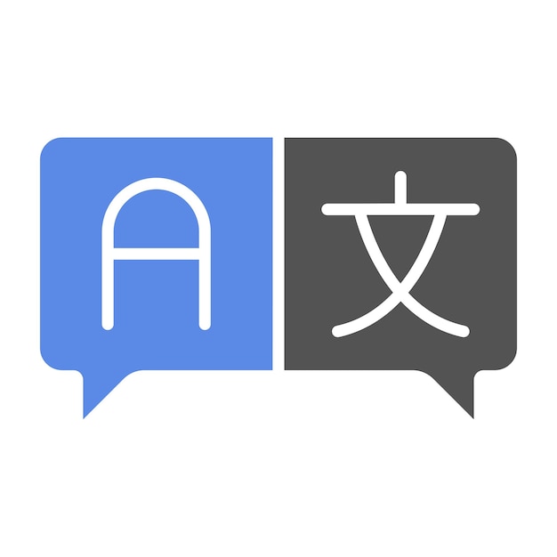 Estilo de icono del traductor de diseño vectorial