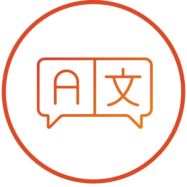 Estilo de icono del traductor de diseño vectorial