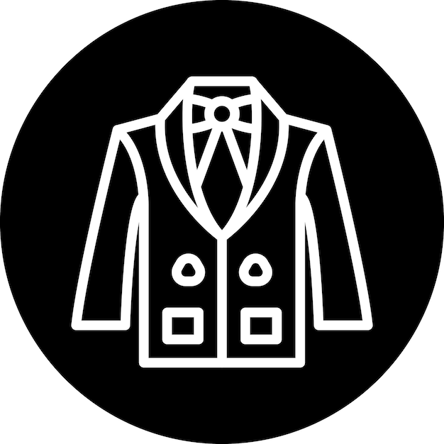 Estilo del icono del traje de diseño vectorial