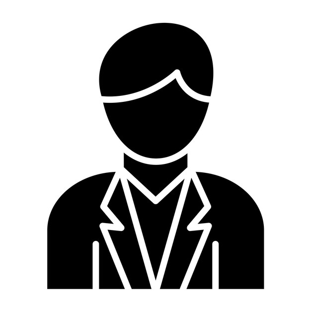 Estilo del icono del traje de diseño vectorial