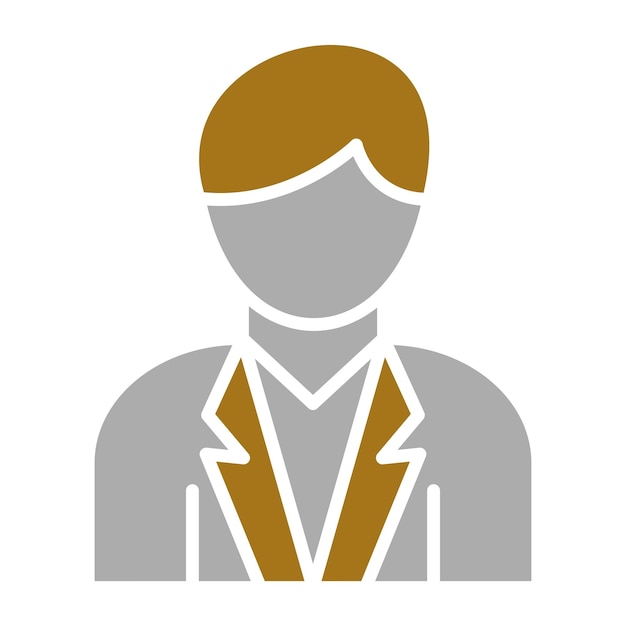 Estilo del icono del traje de diseño vectorial