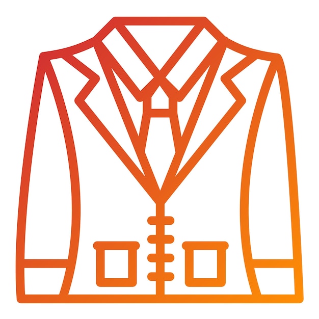 Estilo del icono del traje de diseño vectorial