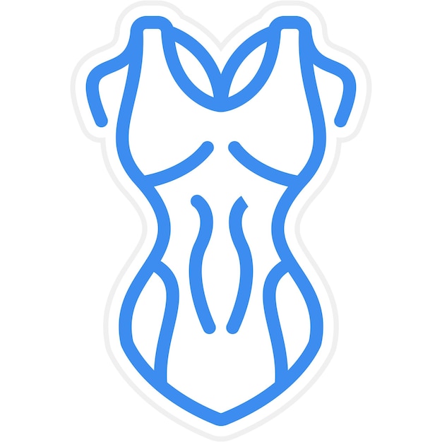Estilo de icono de trajes de baño de diseño vectorial
