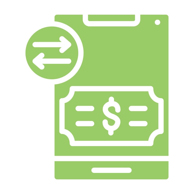 Estilo del icono de la transacción de pago de diseño vectorial
