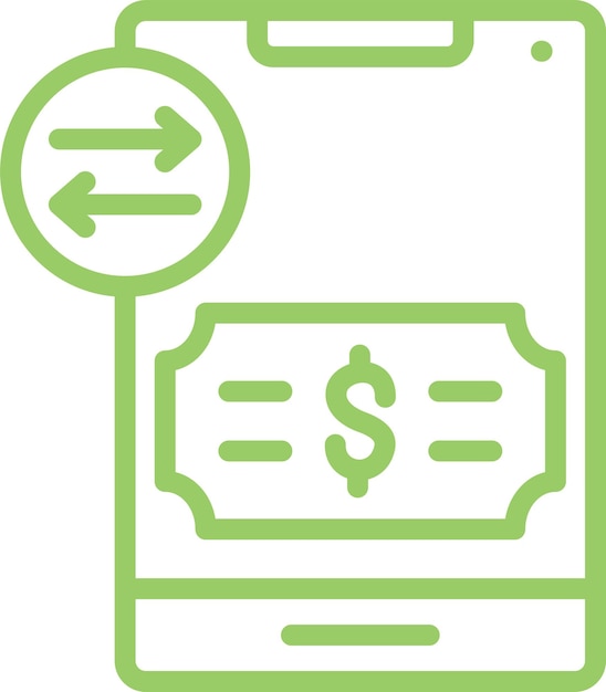 Estilo del icono de la transacción de pago de diseño vectorial