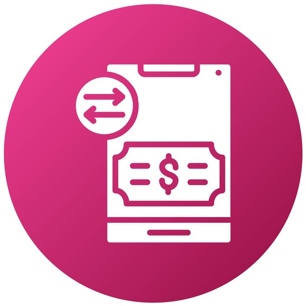 Estilo del icono de la transacción de pago de diseño vectorial