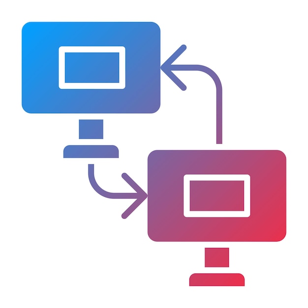 Estilo del icono de transferencia de datos de diseño vectorial