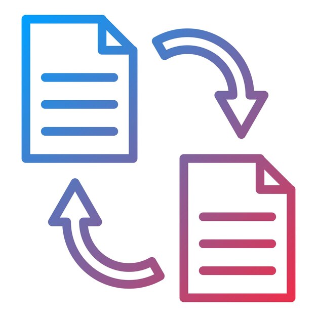 Estilo del icono de transferencia de datos de diseño vectorial