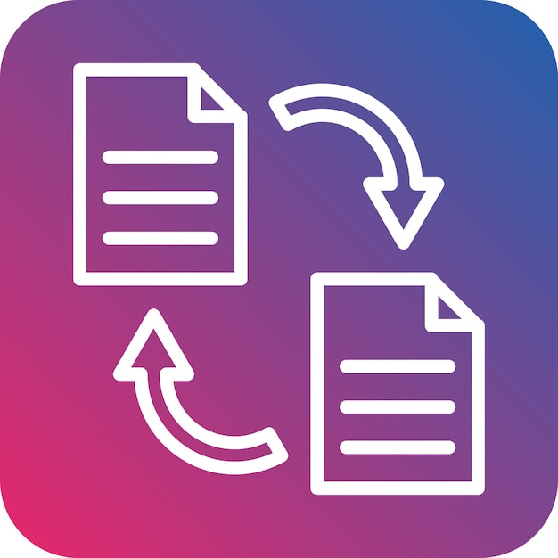 Estilo del icono de transferencia de datos de diseño vectorial