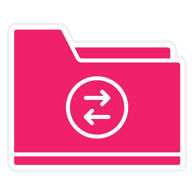 Estilo del icono de transferencia de datos de diseño vectorial