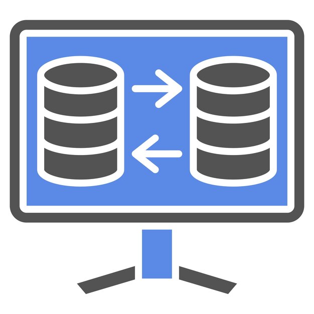 Estilo del icono de transferencia de datos de diseño vectorial
