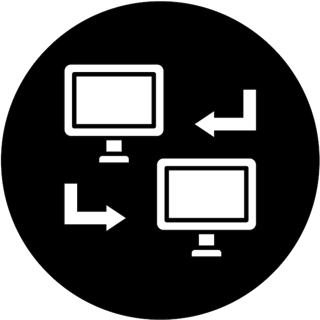 Estilo del icono de transferencia de datos de diseño vectorial