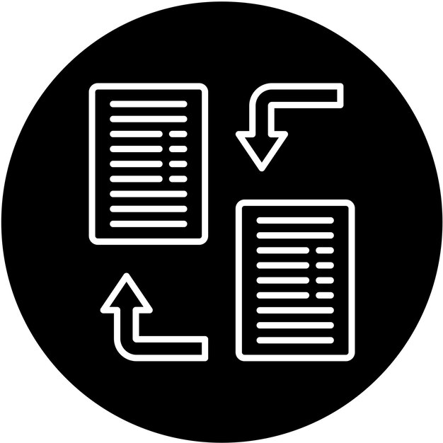 Estilo del icono de transferencia de datos de diseño vectorial