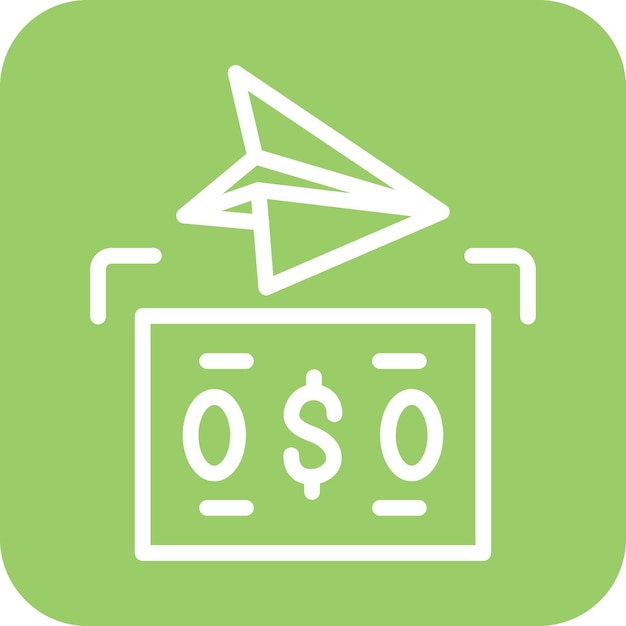 Estilo del icono de transferencia de fondos de diseño vectorial