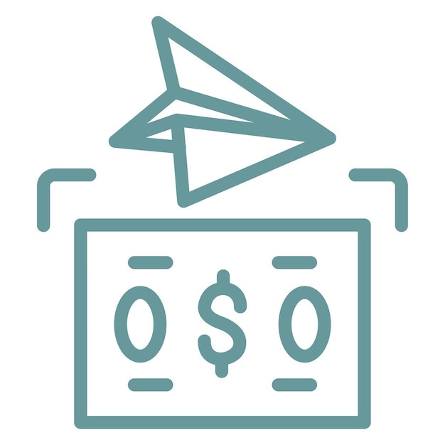 Estilo del icono de transferencia de fondos de diseño vectorial