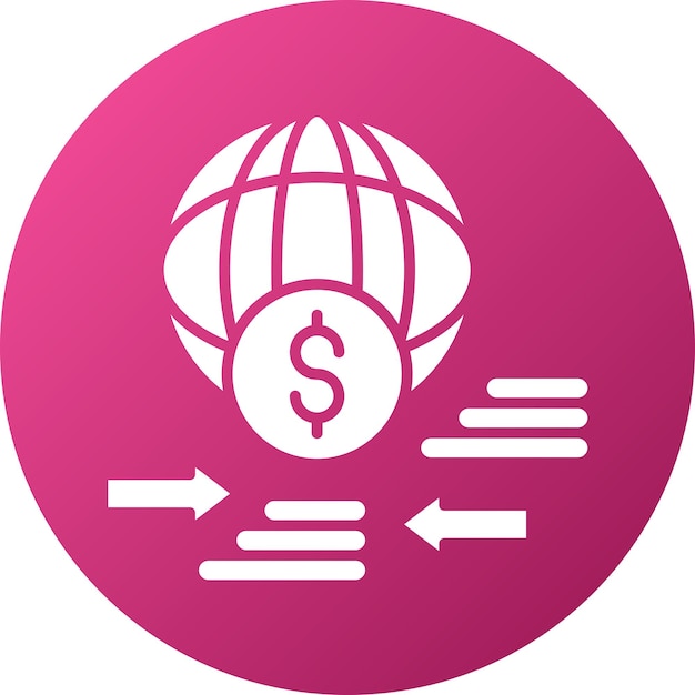 Estilo del icono de transferencia de fondos de diseño vectorial