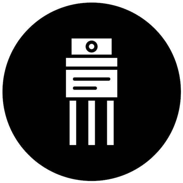 Estilo del icono del transistor de diseño vectorial