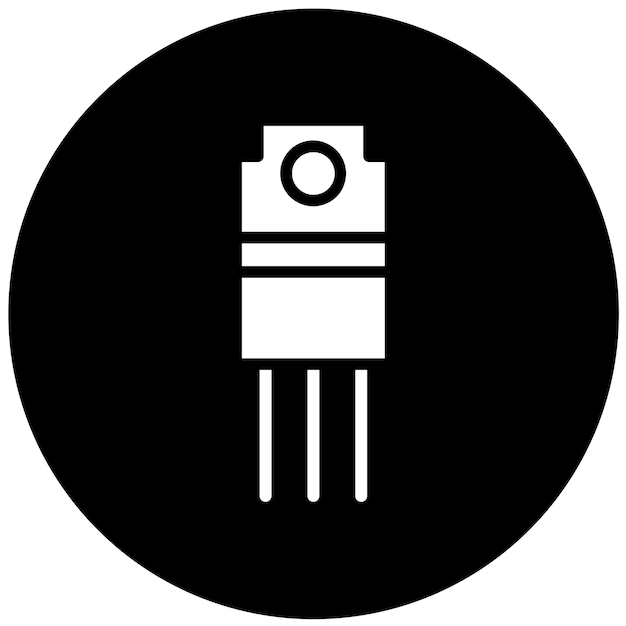 Estilo del icono del transistor de diseño vectorial