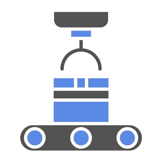 Estilo del icono del transportador robótico de diseño vectorial