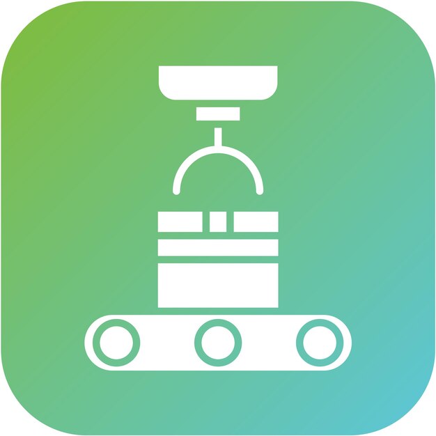 Estilo del icono del transportador robótico de diseño vectorial