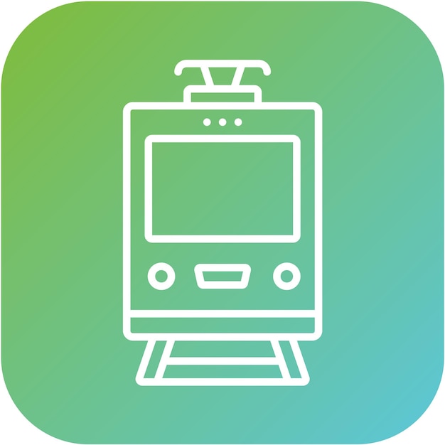 Estilo de icono de tranvía de diseño vectorial