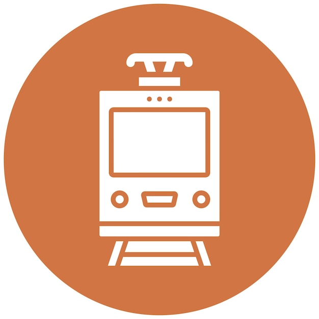 Estilo de icono de tranvía de diseño vectorial