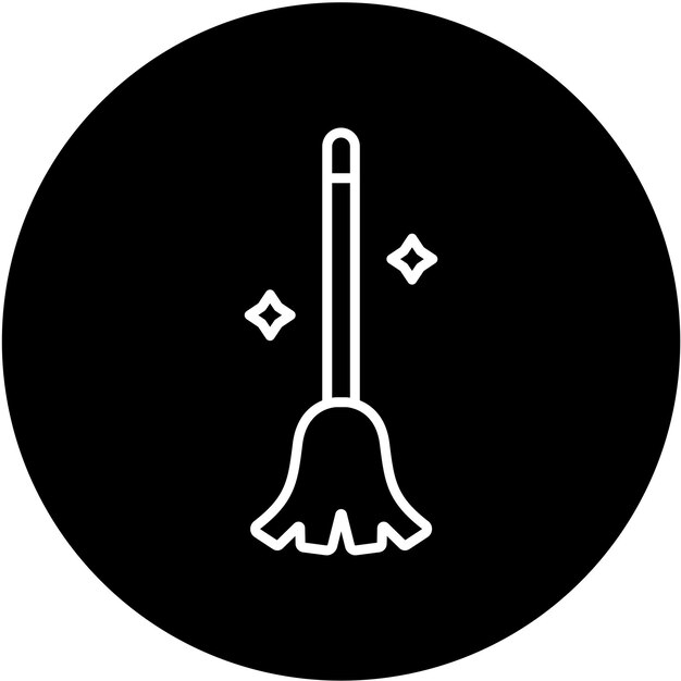 Estilo del icono del trapeador de diseño vectorial