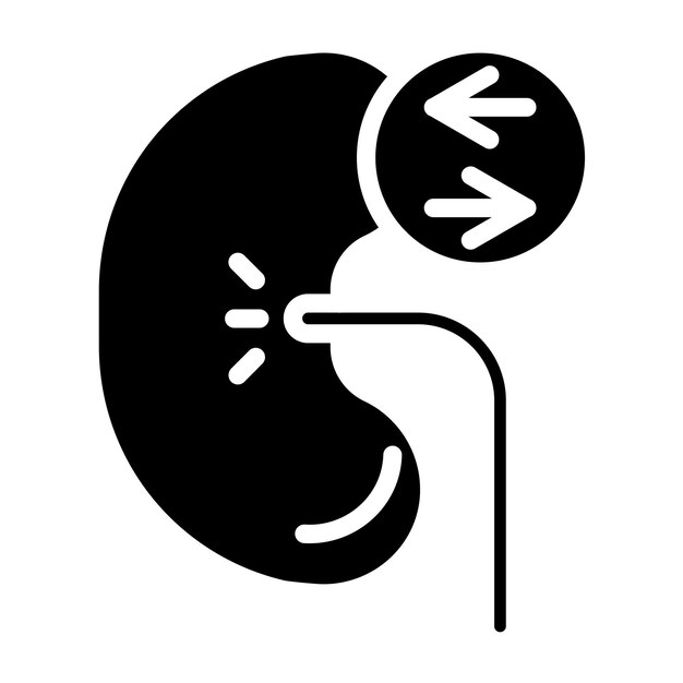 Estilo del icono de trasplante de órganos de diseño vectorial