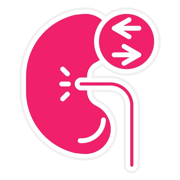 Estilo del icono de trasplante de órganos de diseño vectorial