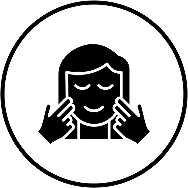 Estilo de icono de tratamiento facial de diseño vectorial
