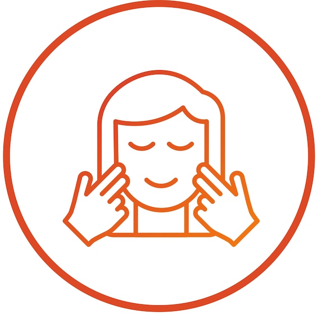 Estilo de icono de tratamiento facial de diseño vectorial