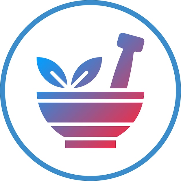 Estilo de icono de tratamiento herbal de diseño vectorial